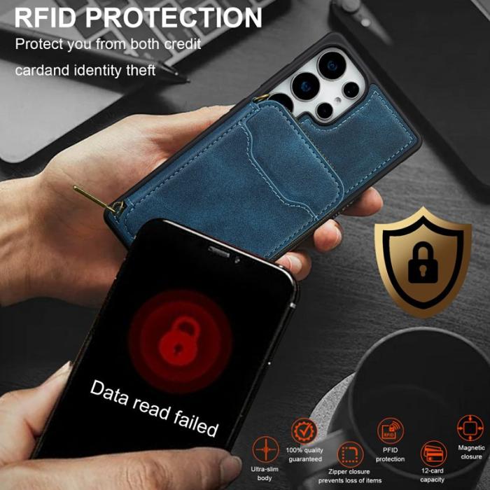 LC.imeeke - LC.IMEEKE Plånboksfodral för Samsung Galaxy S26 Ultra Magnetiskt PC + TPU - Blå