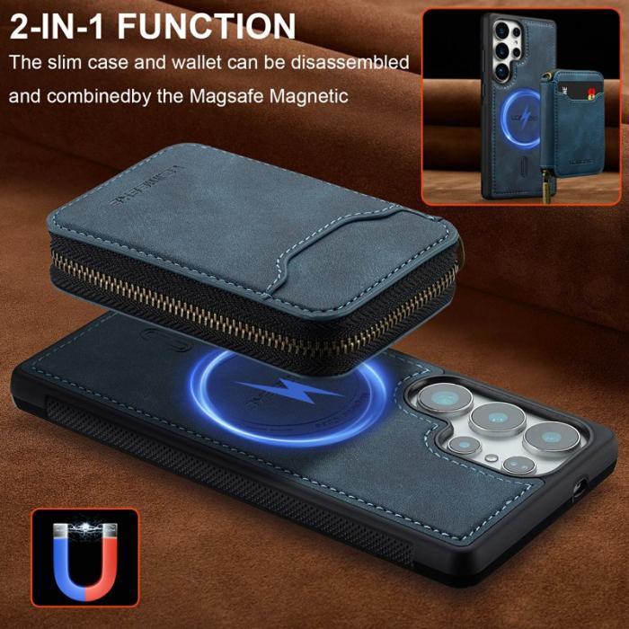 LC.imeeke - LC.IMEEKE Plånboksfodral för Samsung Galaxy S26 Ultra Magnetiskt PC + TPU - Blå