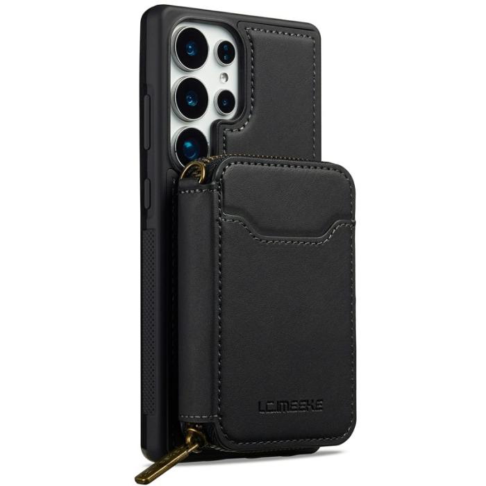 LC.imeeke - LC.IMEEKE Plånboksfodral för Samsung Galaxy S26 Ultra Magnetiskt Plast - Svart