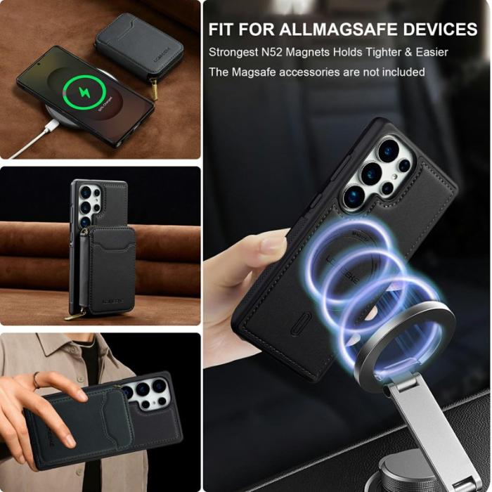 LC.imeeke - LC.IMEEKE Plånboksfodral för Samsung Galaxy S26 Ultra Magnetiskt Plast - Svart