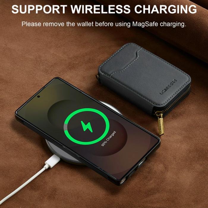 LC.imeeke - LC.IMEEKE Plånboksfodral för Samsung Galaxy S26 Ultra Magnetiskt Plast - Svart