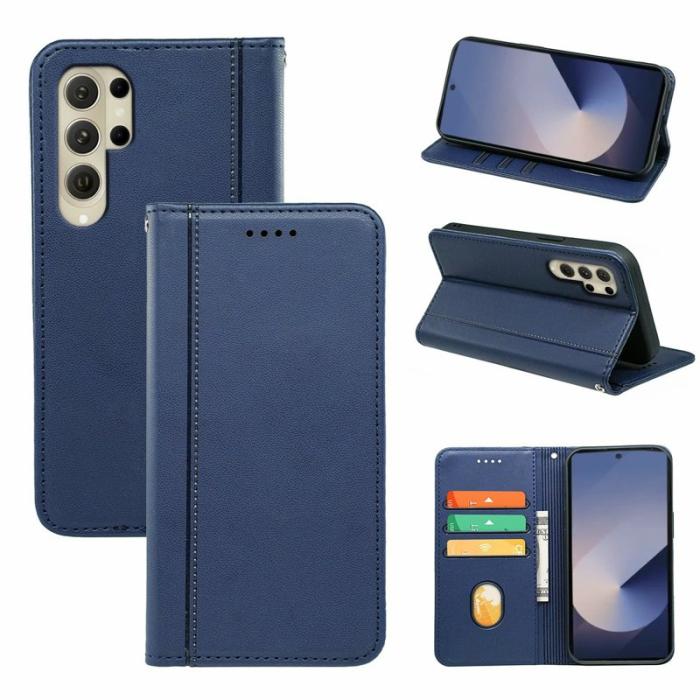 OEM - Plånboksfodral för Samsung Galaxy S26 Ultra Magnetiskt Konstläder - Blå