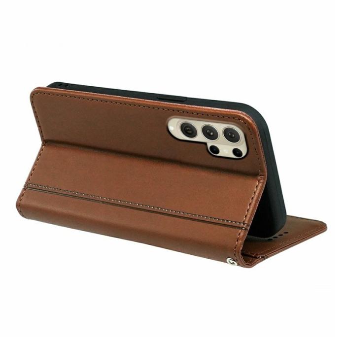 OEM - Plånboksfodral för Samsung Galaxy S26 Ultra Magnetiskt Konstläder - Brun