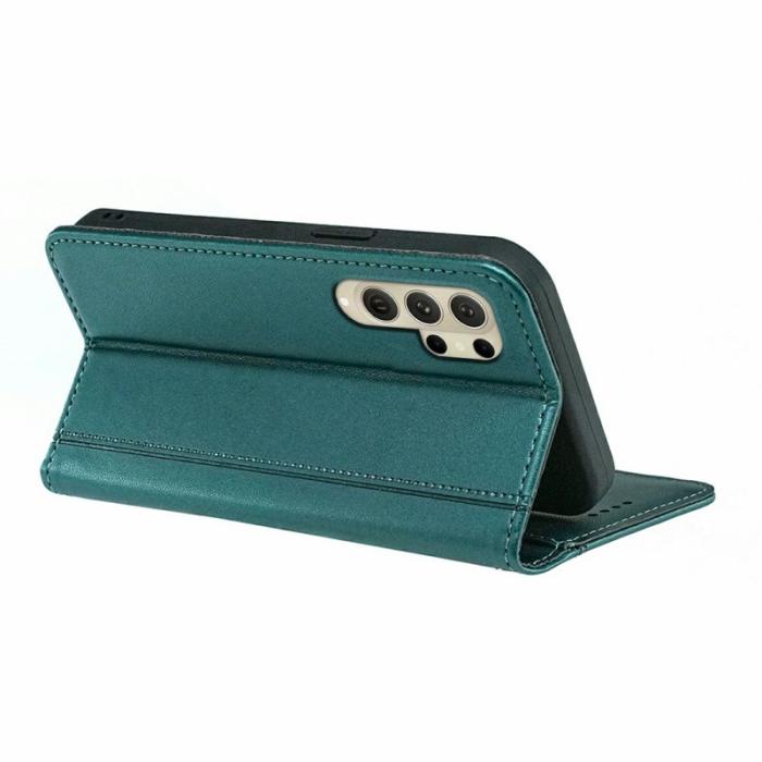 OEM - Plånboksfodral för Samsung Galaxy S26 Ultra Magnetiskt Konstläder - Grön