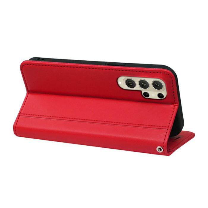 OEM - Plånboksfodral för Samsung Galaxy S26 Ultra Magnetiskt Konstläder - Röd