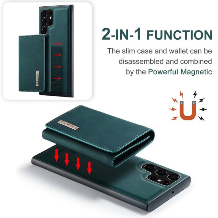 DG.MING - DG.Ming Plånboksfodral för Samsung Galaxy S26 Ultra Magnetiskt PU + TPU - Grön