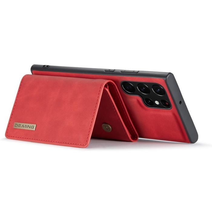DG.MING - DG.Ming Plånboksfodral för Samsung Galaxy S26 Ultra Magnetiskt PU + TPU - Röd