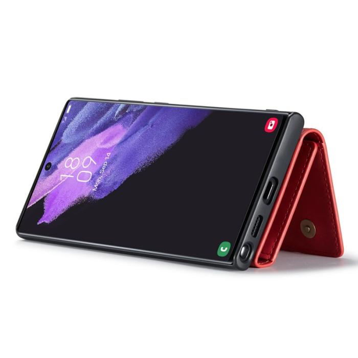 DG.MING - DG.Ming Plånboksfodral för Samsung Galaxy S26 Ultra Magnetiskt PU + TPU - Röd
