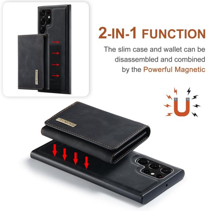 DG.MING - DG.Ming Plånboksfodral för Samsung Galaxy S26 Ultra Magnetiskt PU + TPU - Svart