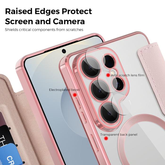 OEM - Mobilfodral för Samsung Galaxy S26 Ultra Magnetiskt RFID - Rosa