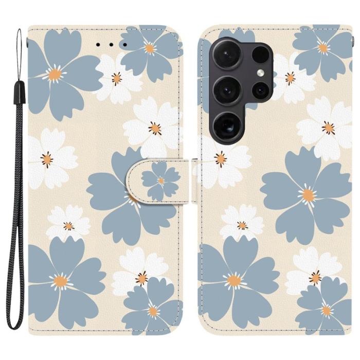 OEM - Plånboksfodral för Samsung Galaxy S26 Ultra Mönstertryck Konstläder - Blå