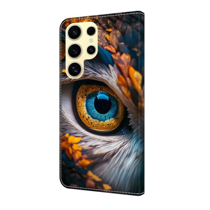 OEM - Plånboksfodral för Samsung Galaxy S26 Ultra Mönstertryck Konstläder - Blå ögon