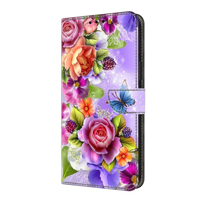 OEM - Plånboksfodral för Samsung Galaxy S26 Ultra Mönstertryck Konstläder - Blommor