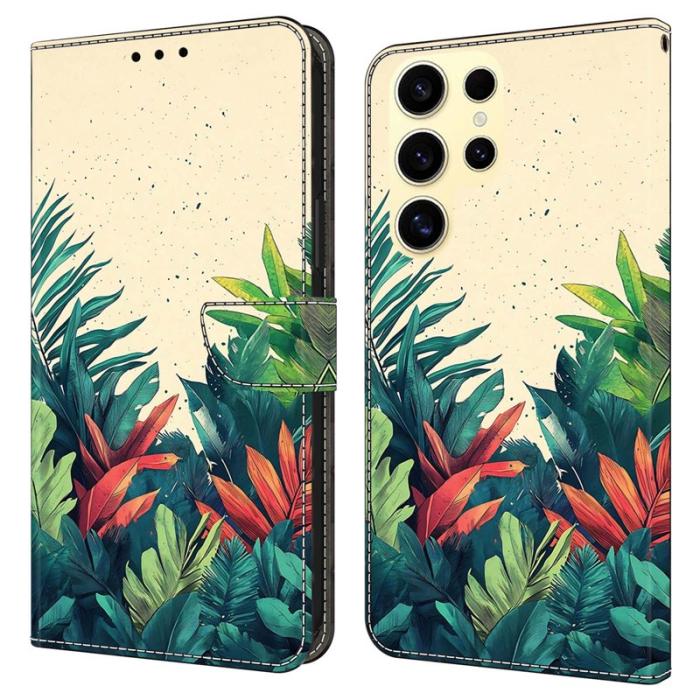 OEM - Plånboksfodral för Samsung Galaxy S26 Ultra Mönstertryck Konstläder Flip - Blad