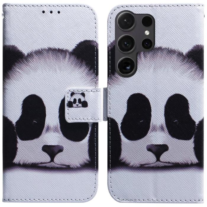 OEM - Plånboksfodral för Samsung Galaxy S26 Ultra Mönstertryck Konstläder - Panda