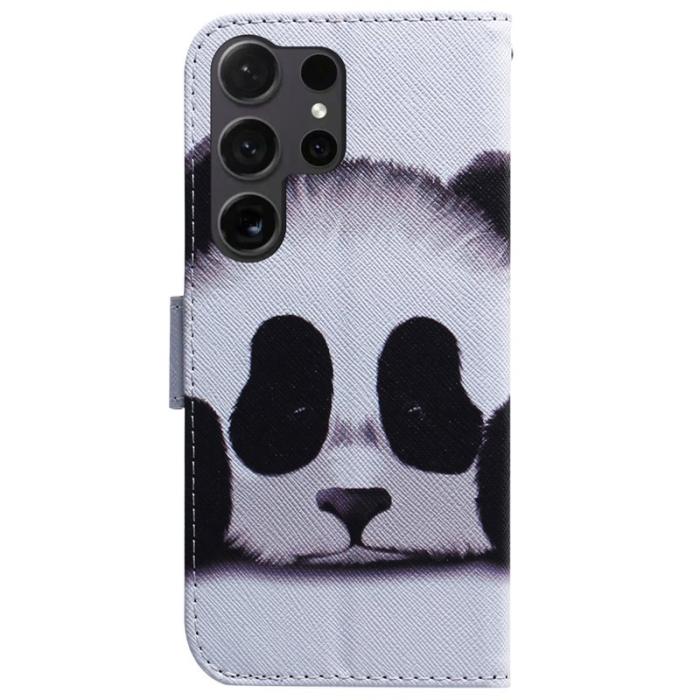 OEM - Plånboksfodral för Samsung Galaxy S26 Ultra Mönstertryck Konstläder - Panda