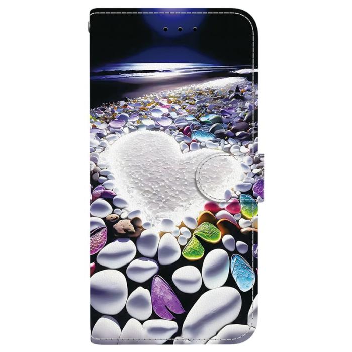 OEM - Plånboksfodral för Samsung Galaxy S26 Ultra Mönstertryckt Konstläder - Hjärta