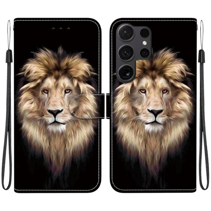 OEM - Plånboksfodral för Samsung Galaxy S26 Ultra Mönstertryckt Konstläder - Lion Head