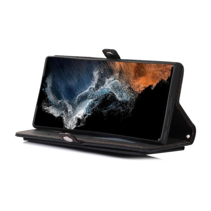 OEM - Mobilfodral för Samsung Galaxy S26 Ultra Konstläder 9 kortfack - Svart