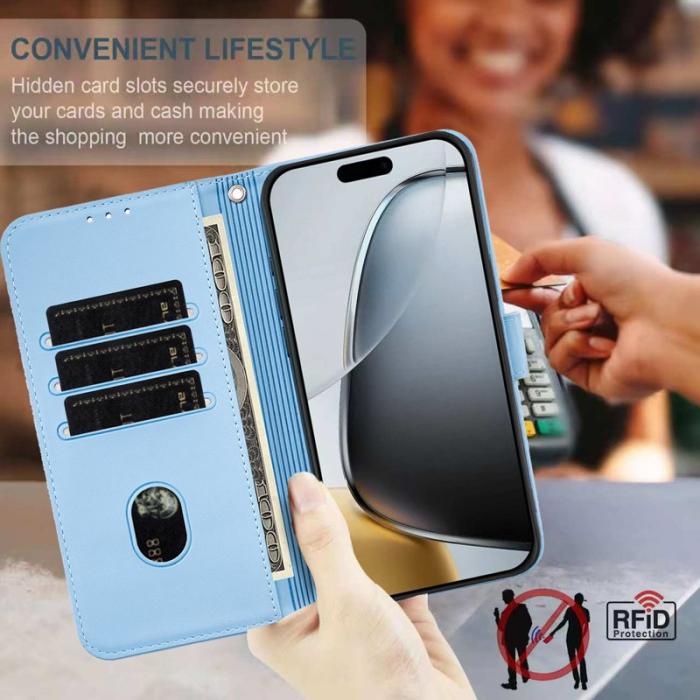 OEM - Plånboksfodral för Samsung Galaxy S26 Ultra RFID Blockering - Ljusblå