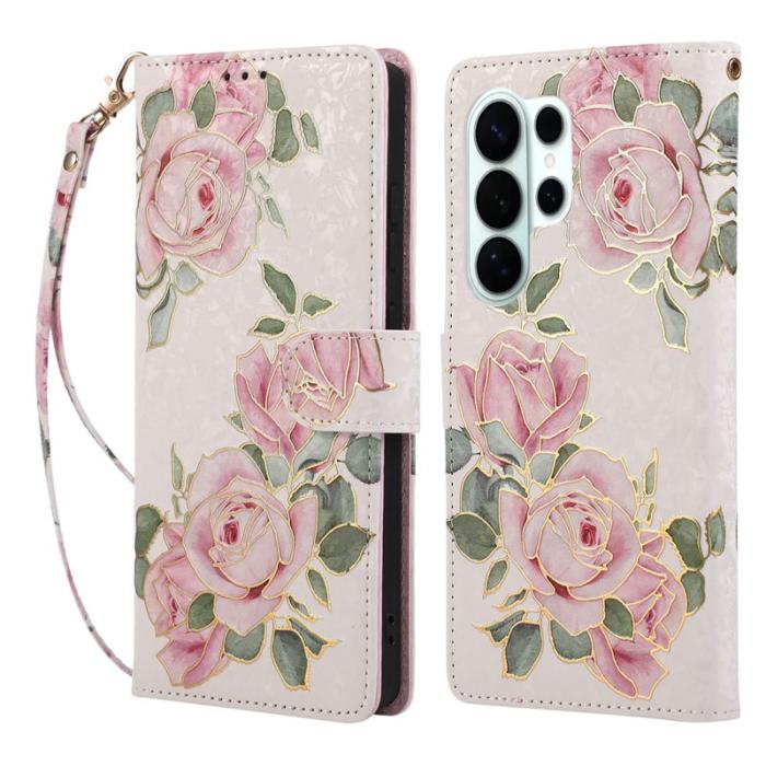 OEM - Mobilfodral för Samsung Galaxy S26 Ultra RFID Blocking Konstläder - Blommig