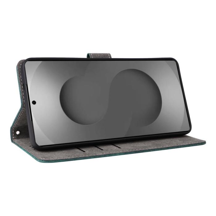 OEM - Plånboksfodral för Samsung Galaxy S26 Ultra RFID Blocking Konstläder - Grön