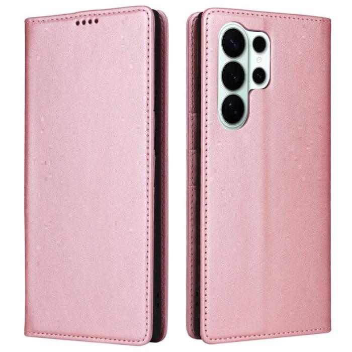 OEM - Plånboksfodral för Samsung Galaxy S26 Ultra RFID Blocking Konstläder - Rosa