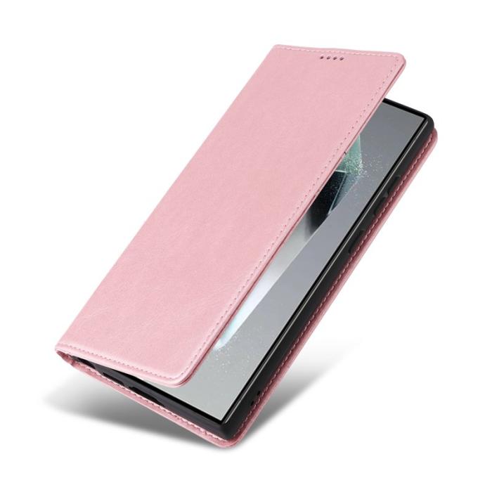 OEM - Plånboksfodral för Samsung Galaxy S26 Ultra RFID Blocking Konstläder - Rosa