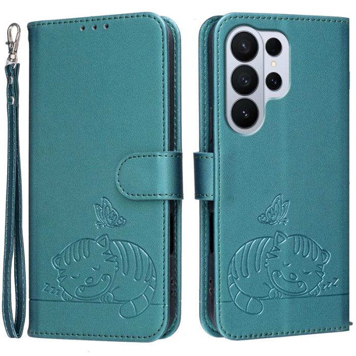 OEM - Plånboksfodral för Samsung Galaxy S26 Ultra RFID Blocking - Mörkgrön