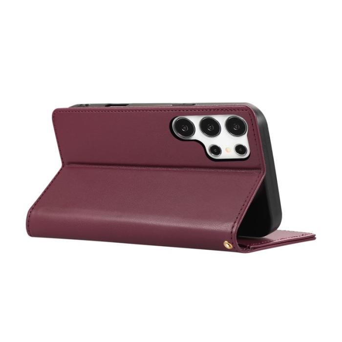 OEM - Plånboksfodral för Samsung Galaxy S26 Ultra RFID Blocking - Röd