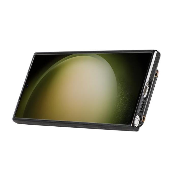 OEM - Mobilfodral för Samsung Galaxy S26 Ultra Ringhållare Kickstand konstläder Svart