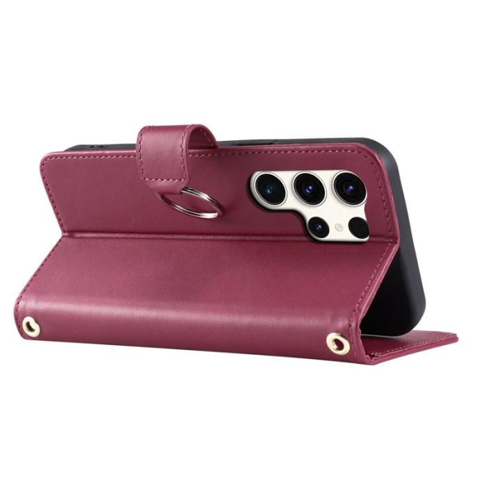 OEM - Plånboksfodral för Samsung Galaxy S26 Ultra Ringhållare Ställ - Röd