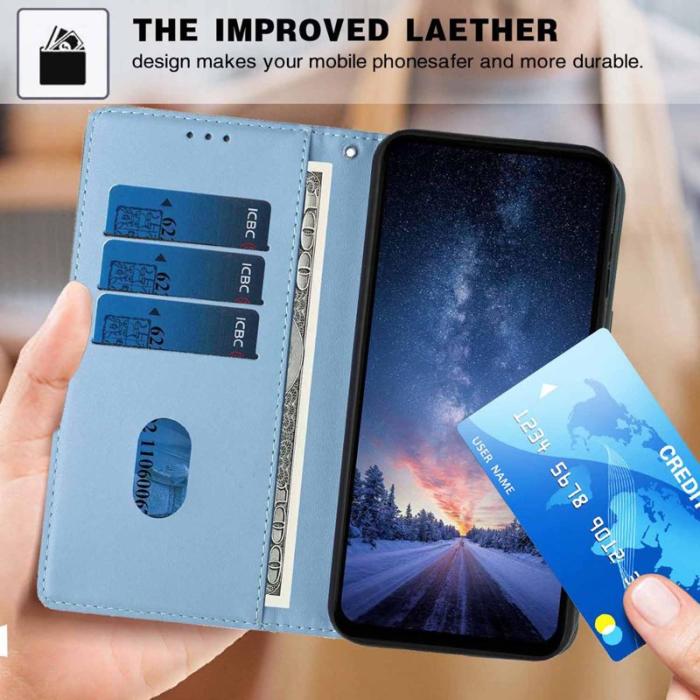 OEM - Plånboksfodral för Samsung Galaxy S26 Ultra Ställfunktion Konstläder - Ljusblå