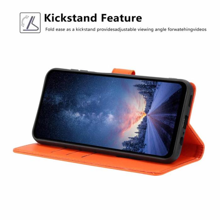 OEM - Plånboksfodral för Samsung Galaxy S26 Ultra Ställfunktion Konstläder - Orange
