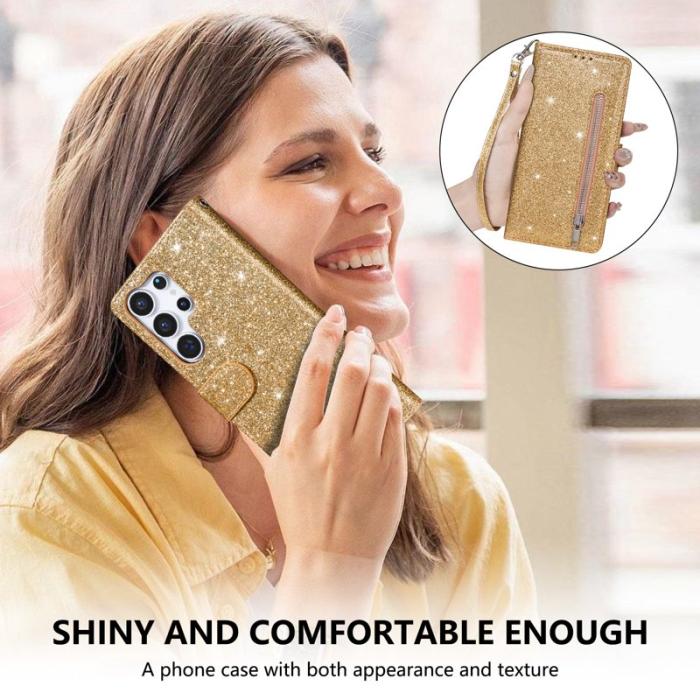 OEM - Mobilfodral för Samsung Galaxy S26 Ultra Stativ Konstläder - Guld