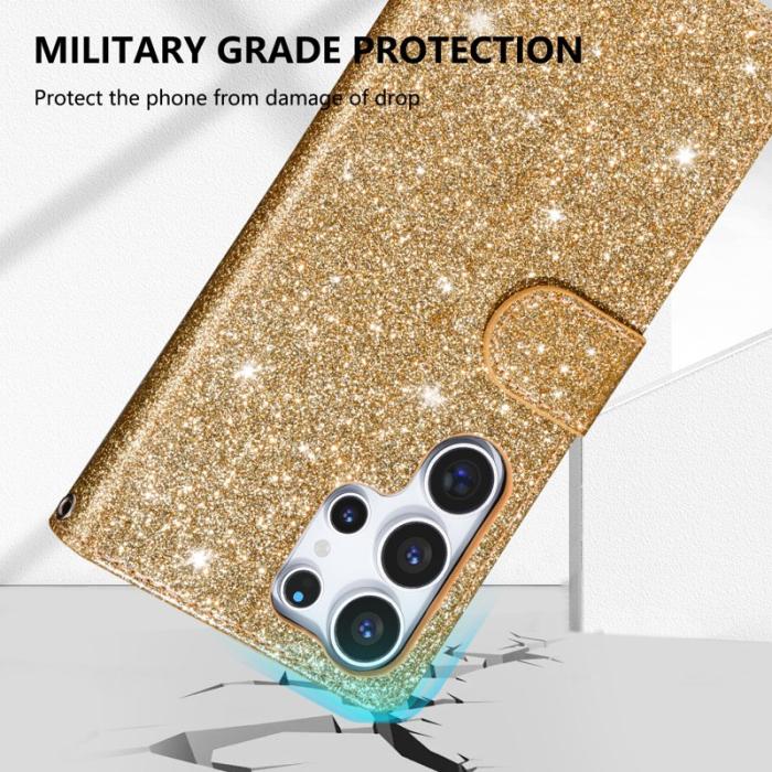 OEM - Mobilfodral för Samsung Galaxy S26 Ultra Stativ Konstläder - Guld