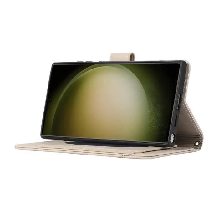 OEM - Mobilfodral för Samsung Galaxy S26 Ultra TKonstläder - Beige
