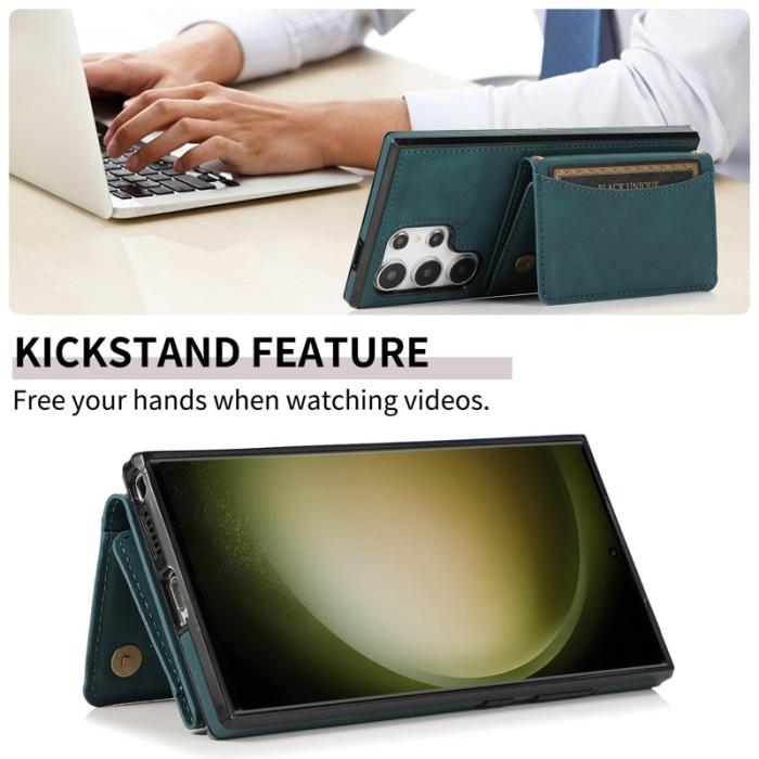 OEM - Plånboksfodral för Samsung Galaxy S26 Ultra Tri-Fold Kickstand PU - Blå