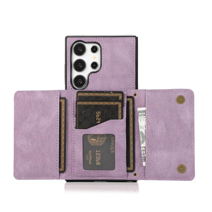 OEM - Plånboksfodral för Samsung Galaxy S26 Ultra Tri-Fold Kickstand PU - Lila