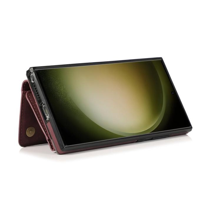 OEM - Plånboksfodral för Samsung Galaxy S26 Ultra Tri-Fold Kickstand PU - Röd