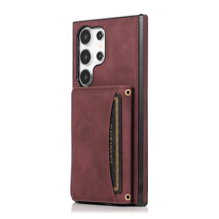 OEM - Plånboksfodral för Samsung Galaxy S26 Ultra Tri-Fold Kickstand PU - Röd