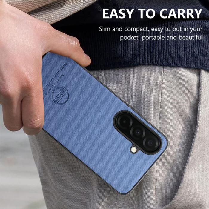 OEM - Mobilskal för Samsung Galaxy S26 Äkta läder - Blå