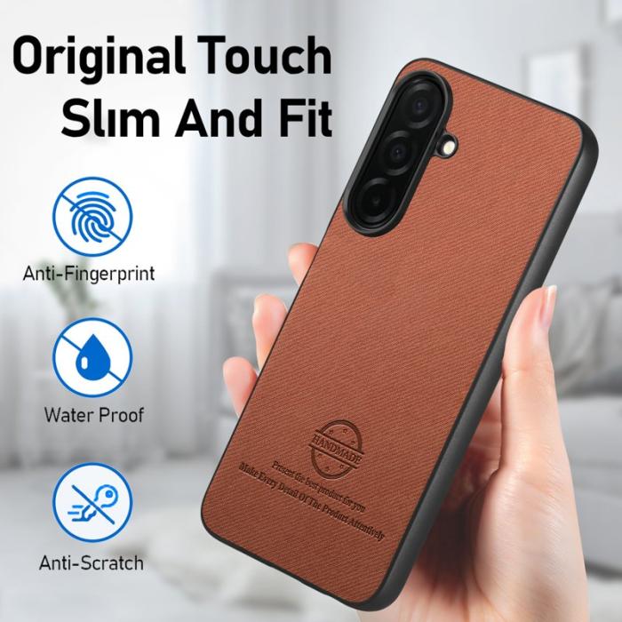 OEM - Mobilskal för Samsung Galaxy S26 Äkta läder - Brun