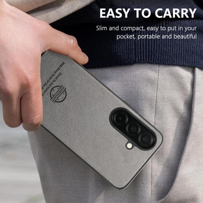 OEM - Mobilskal för Samsung Galaxy S26 Äkta läder - Grå