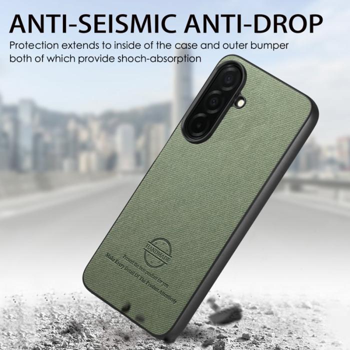 OEM - Mobilskal för Samsung Galaxy S26 Äkta läder - Grön