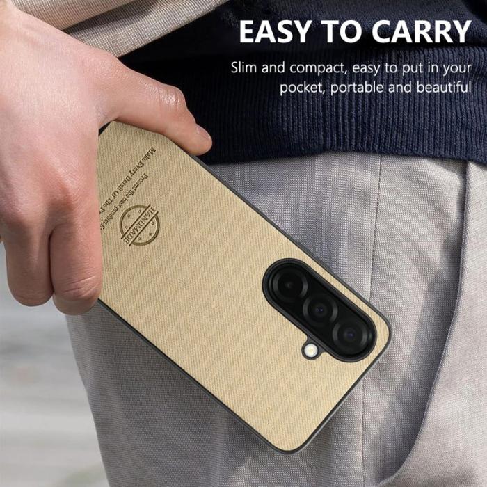 OEM - Mobilskal för Samsung Galaxy S26 Äkta läder - Khaki