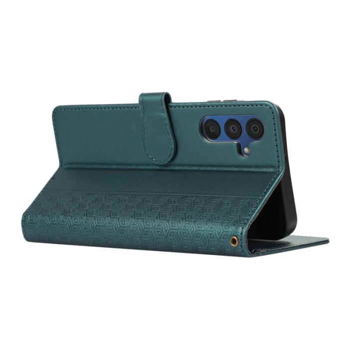 OEM - Mobilskal för Samsung Galaxy S26 Äkta läder med handledsrem - Grön