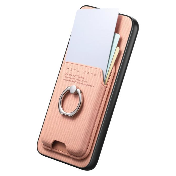 OEM - Mobilskal för Samsung Galaxy S26 Äkta läder + PC + TPU - Rosa