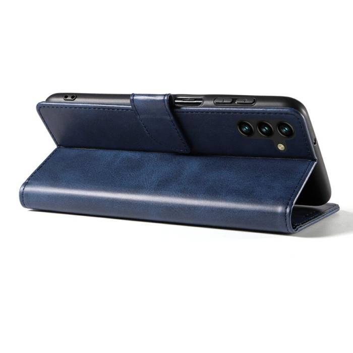 OEM - Mobilskal för Samsung Galaxy S26 Äkta läder Ställ - Blå