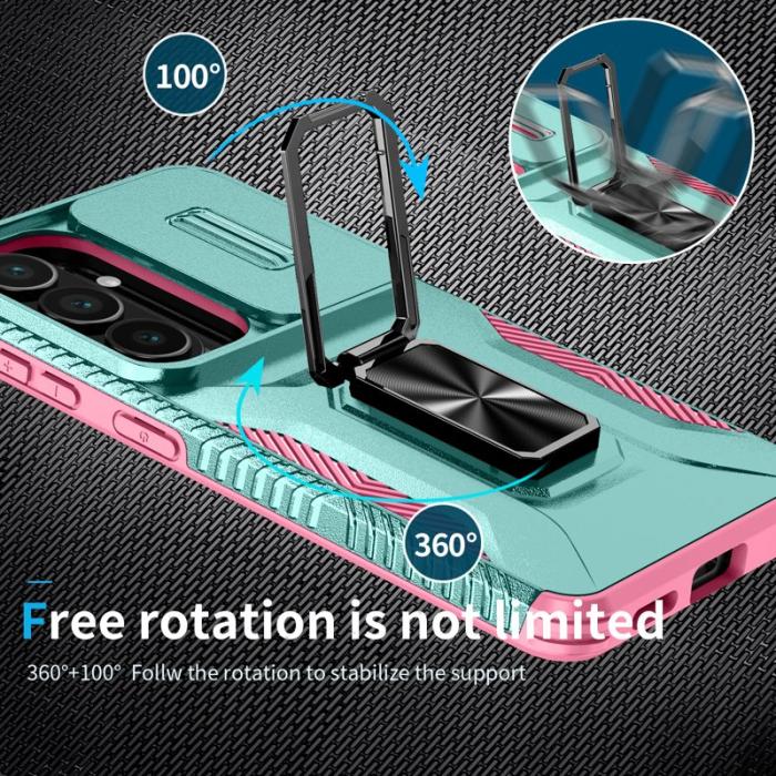 OEM - Mobilskal för Samsung Galaxy S26 Camshield Kickstand TPU + PC - Grön